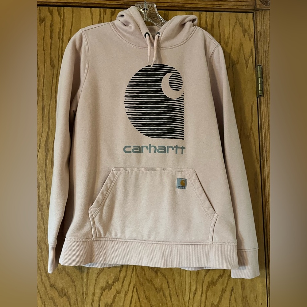 Carhartt Women's Blush Pink Hoodie with Logo